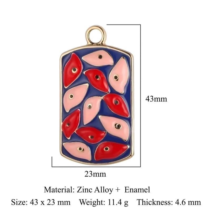 Simple Style Classic Style Color Block Copper Epoxy Plating Alloy Gold Plated Silver Plated Charms Jewelry Accessories