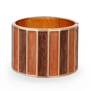 Sisslia Vintage Branch Stripe Pattern Handmade Dripping Oil Bracelet Wooden Open Cuff Bangle For Woman