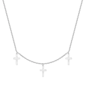 Small Cross Necklace Silver