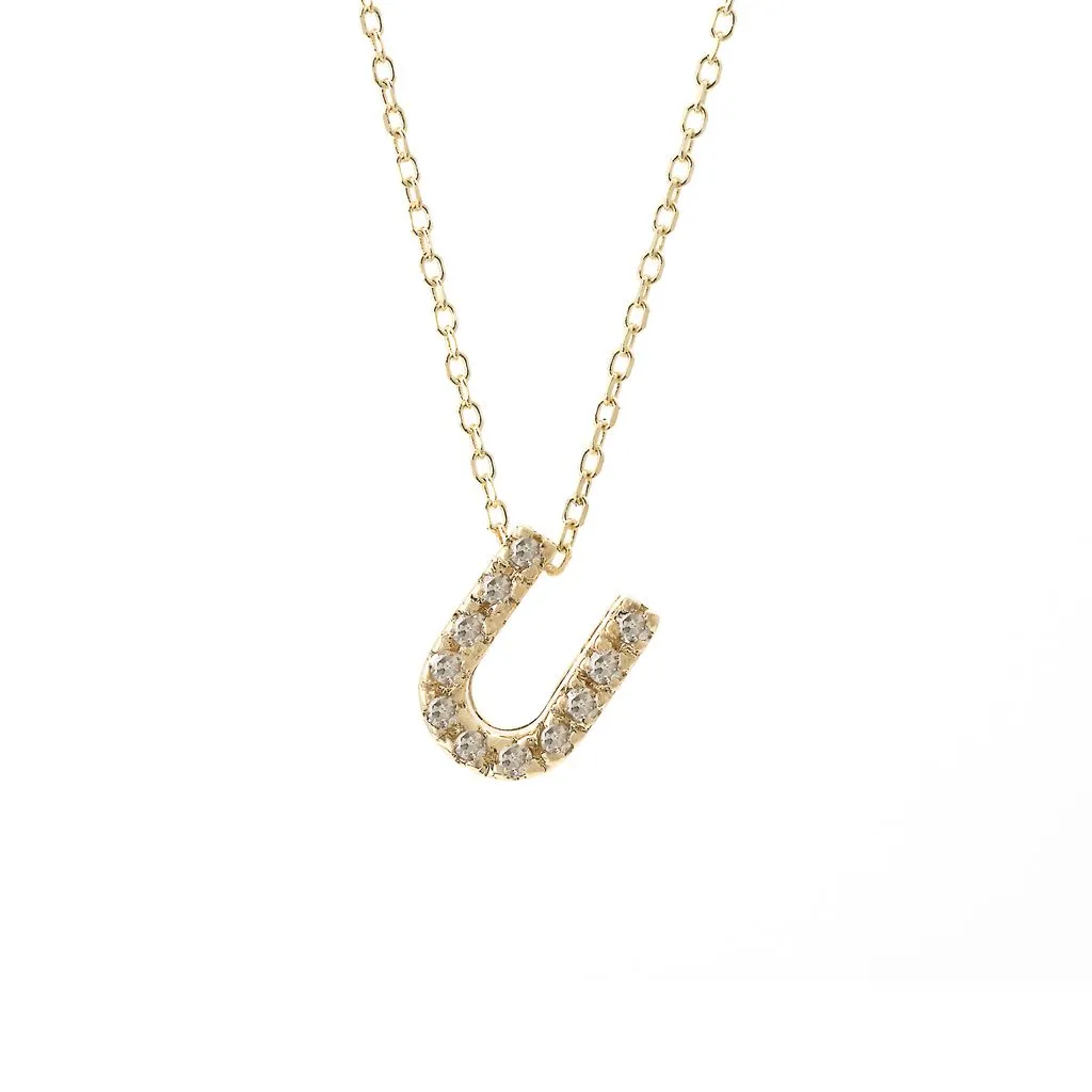 Small Diamond Initial Necklace