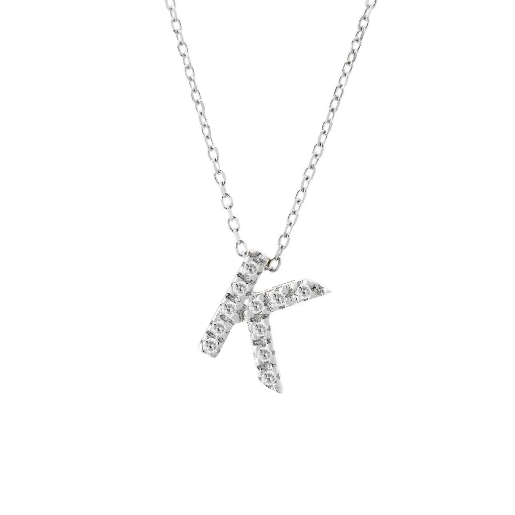 Small Diamond Initial Necklace