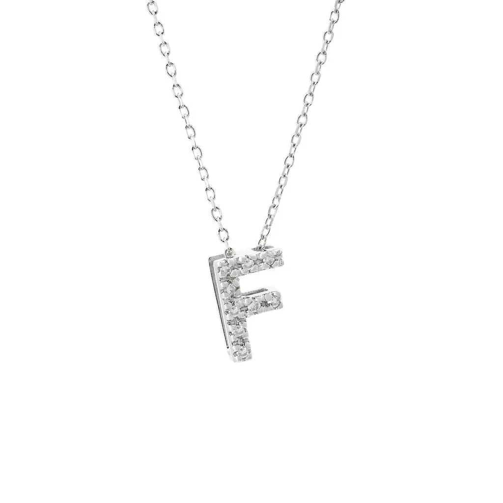 Small Diamond Initial Necklace