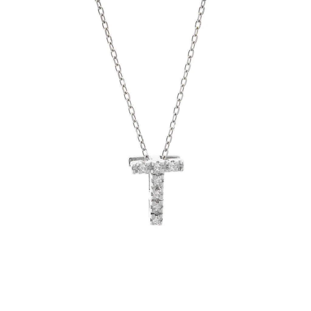 Small Diamond Initial Necklace