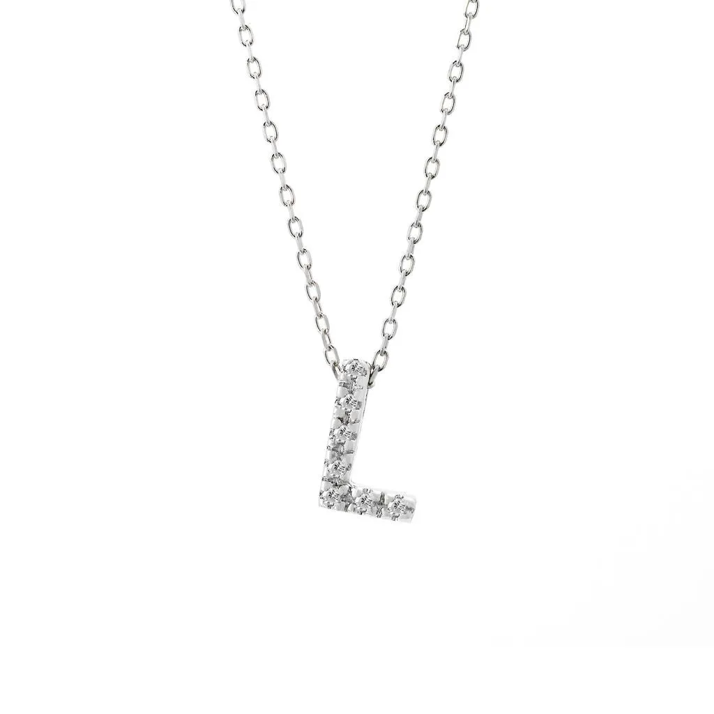 Small Diamond Initial Necklace