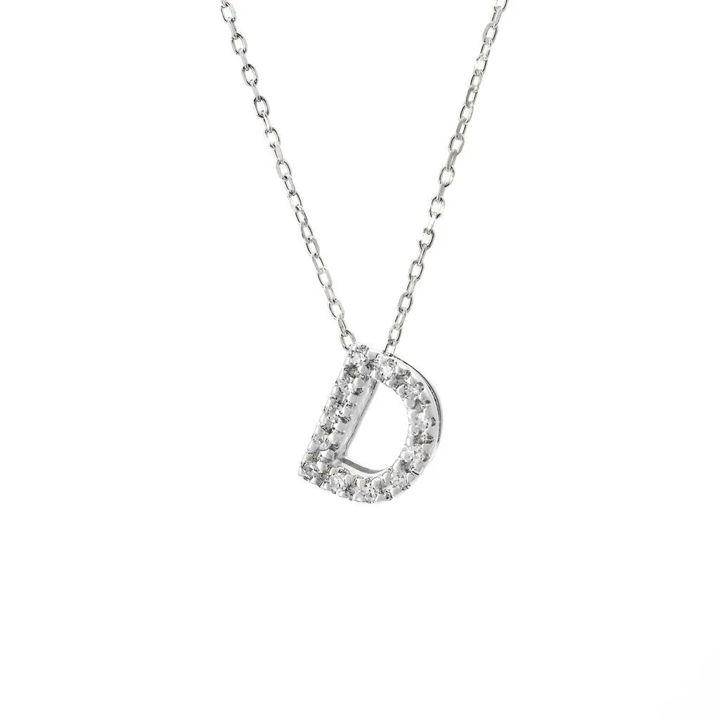 Small Diamond Initial Necklace