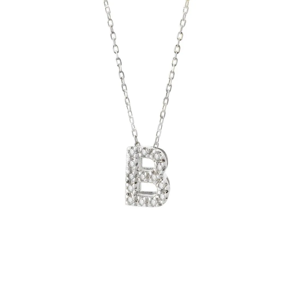 Small Diamond Initial Necklace