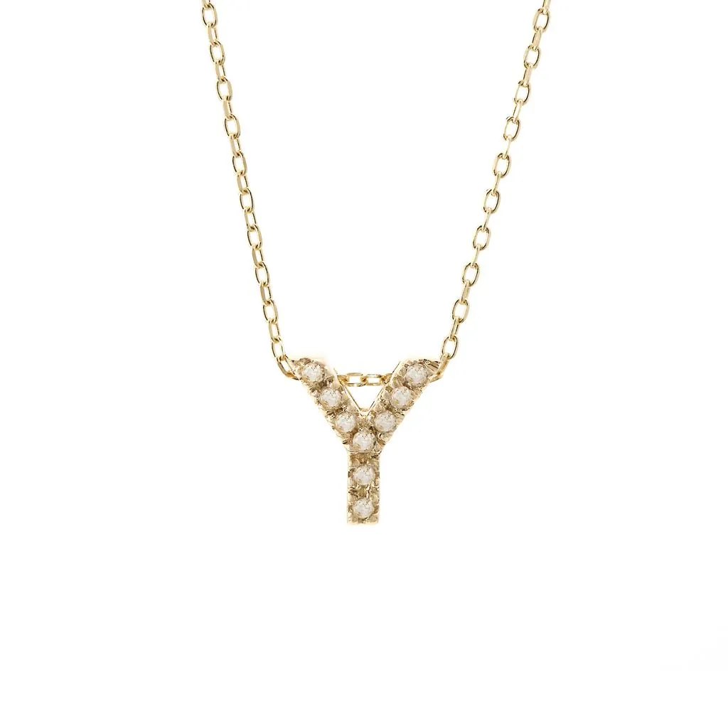 Small Diamond Initial Necklace