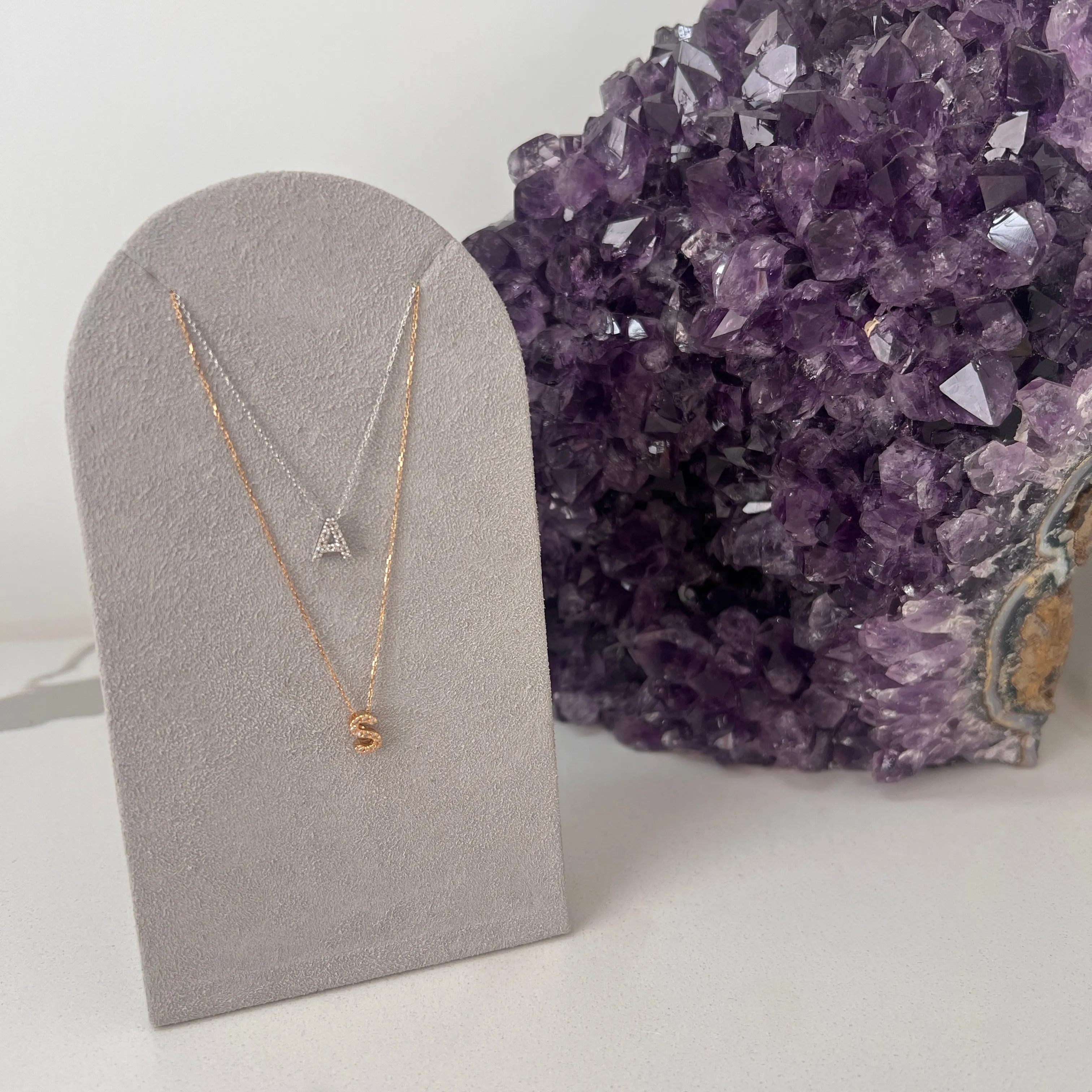 Small Diamond Initial Necklace