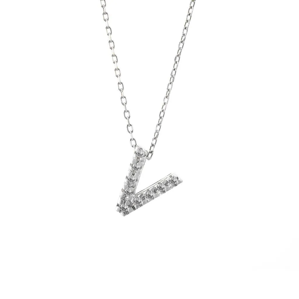 Small Diamond Initial Necklace