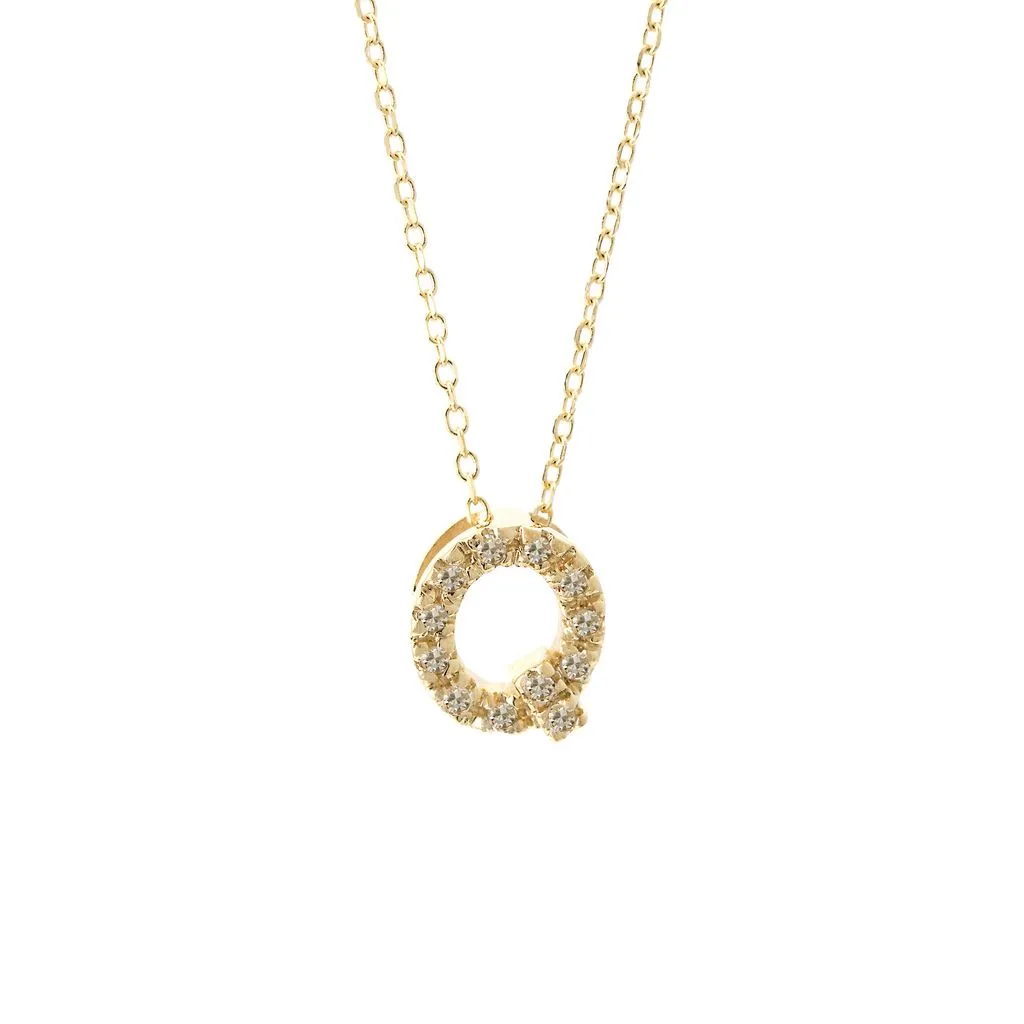 Small Diamond Initial Necklace