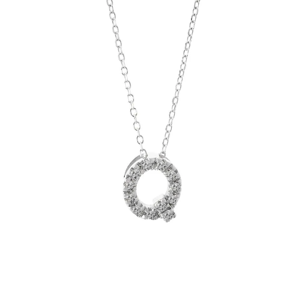 Small Diamond Initial Necklace