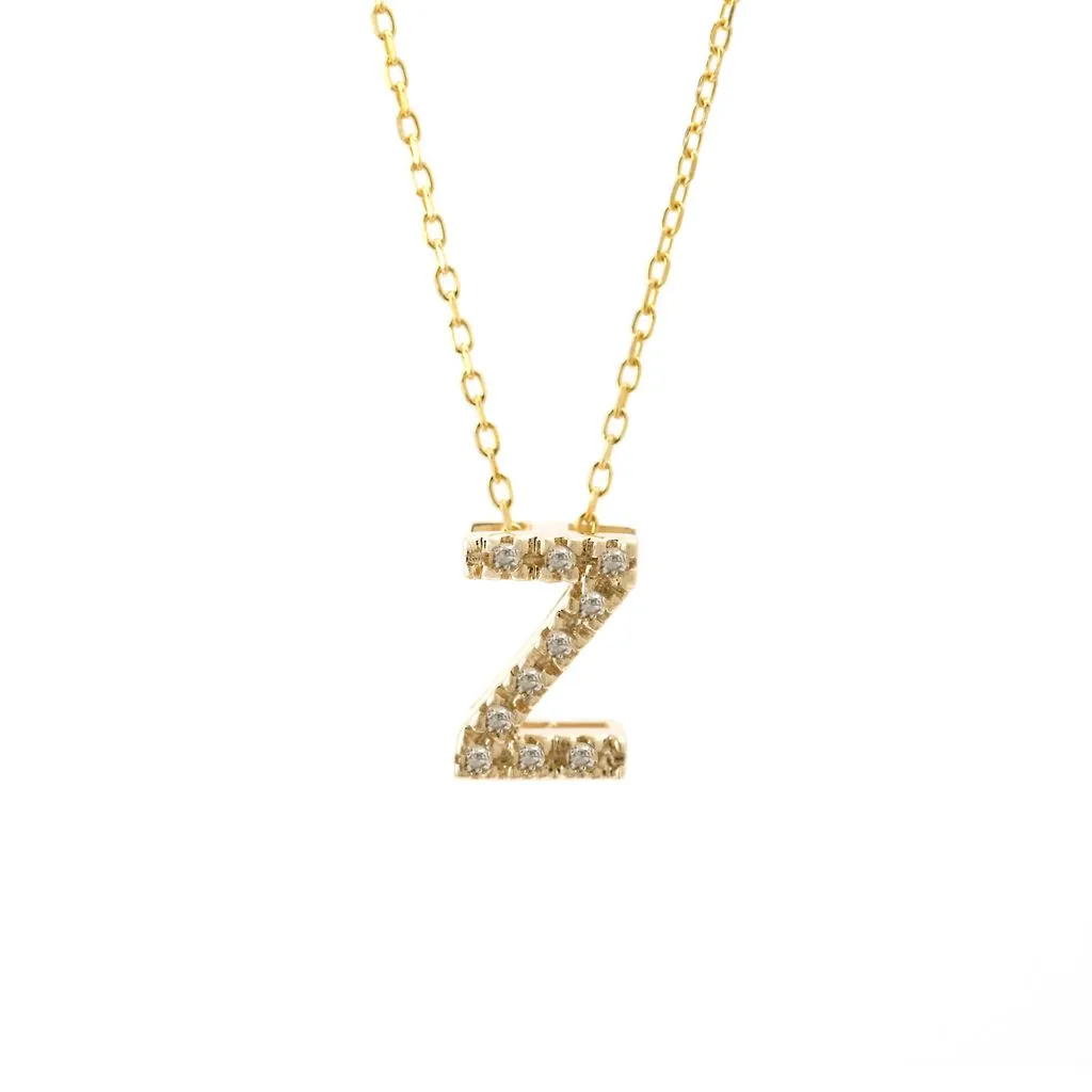 Small Diamond Initial Necklace