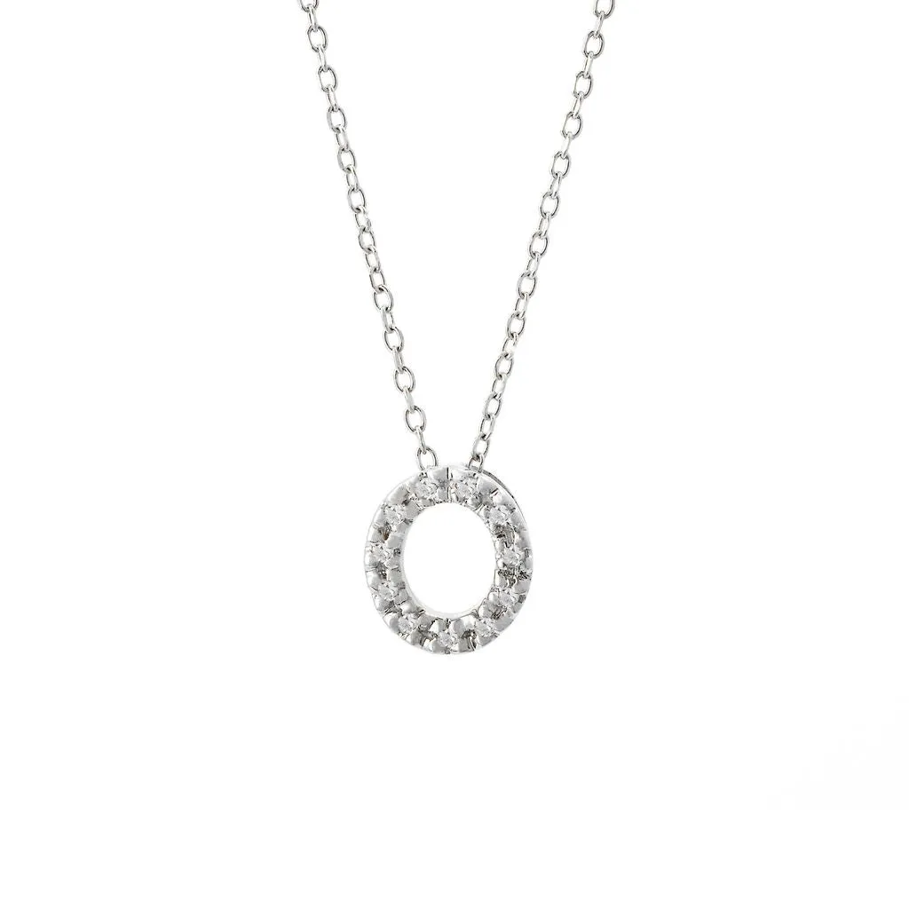 Small Diamond Initial Necklace