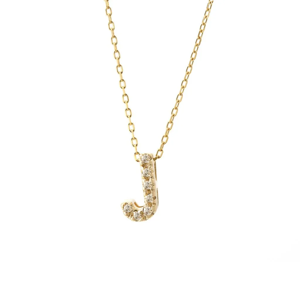 Small Diamond Initial Necklace