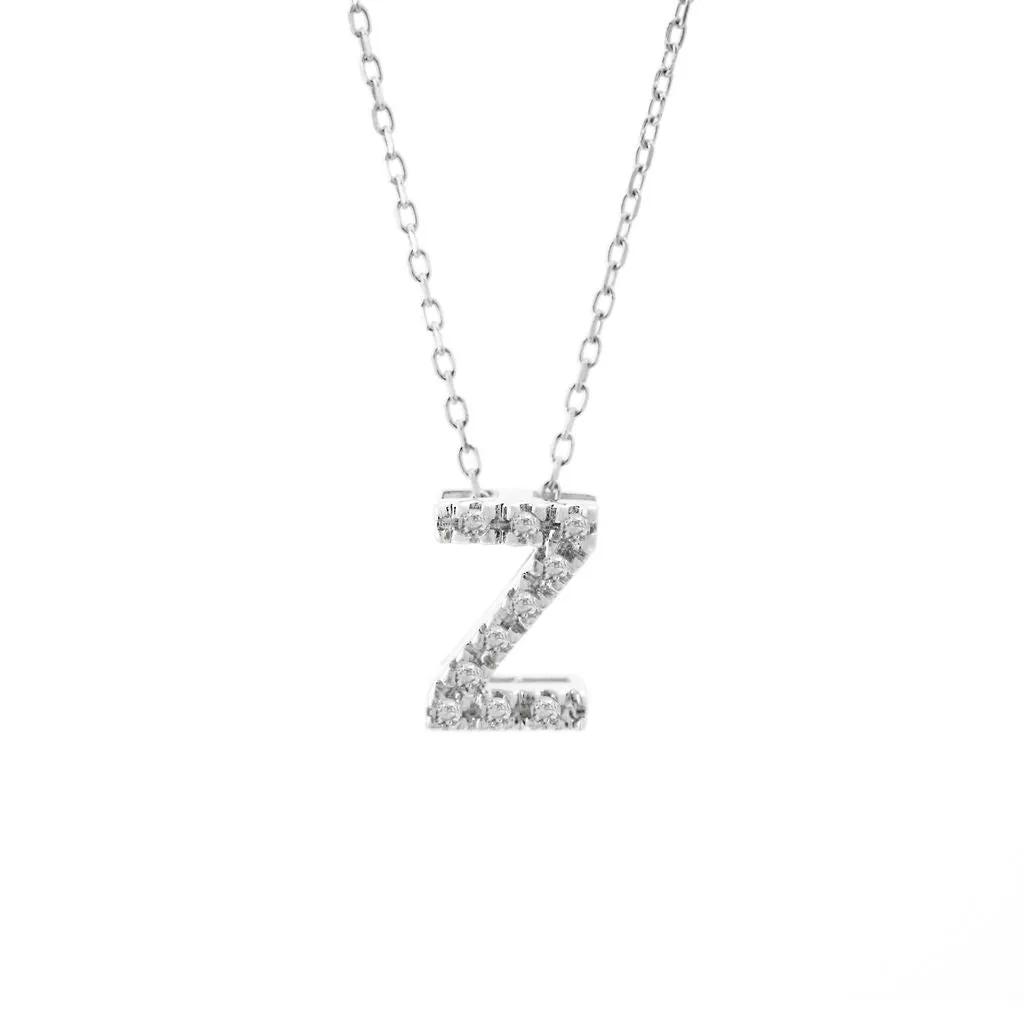 Small Diamond Initial Necklace