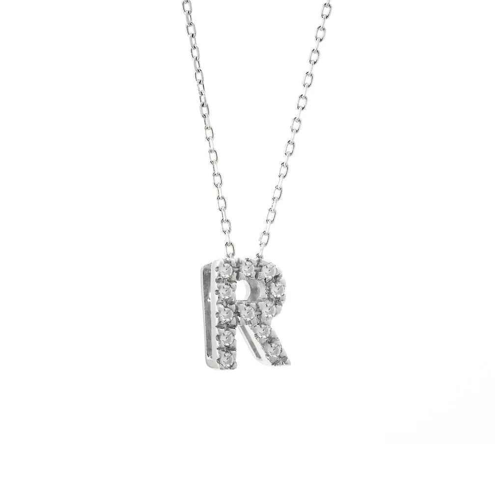 Small Diamond Initial Necklace