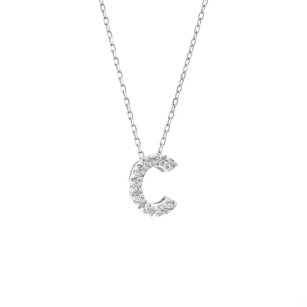 Small Diamond Initial Necklace