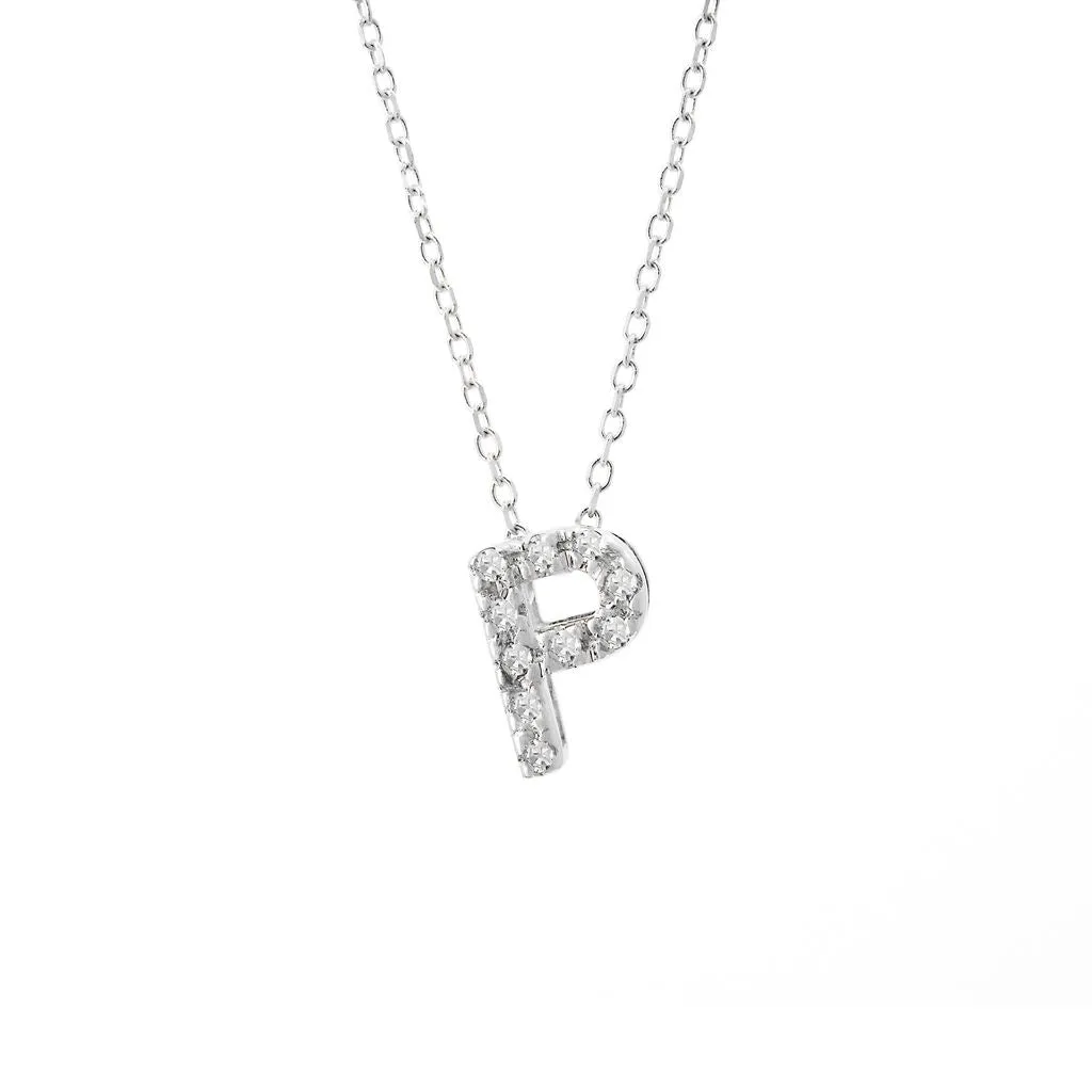 Small Diamond Initial Necklace