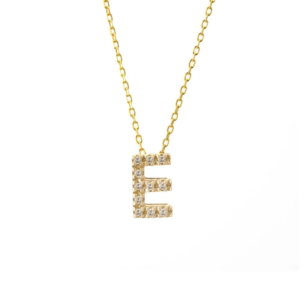 Small Diamond Initial Necklace