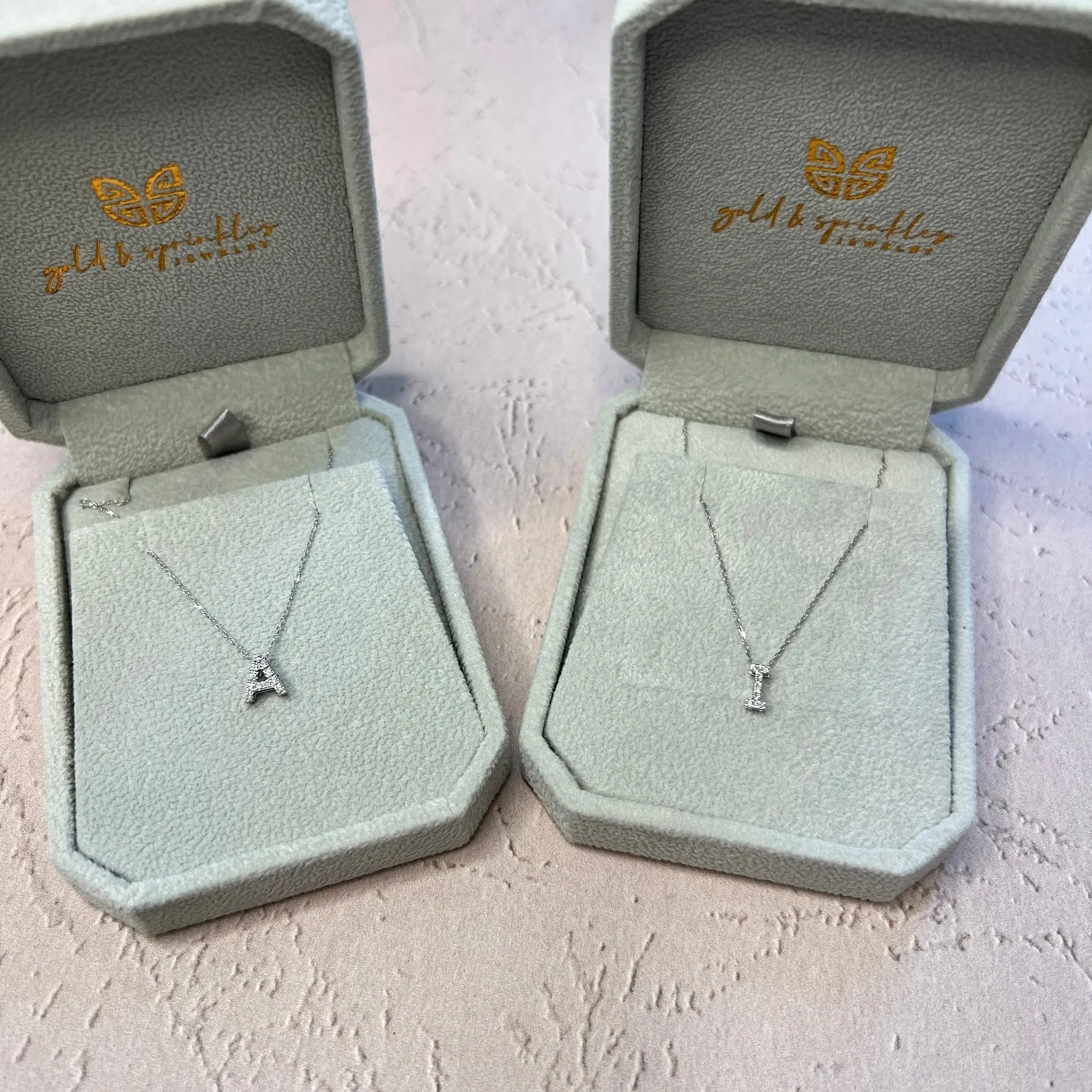 Small Diamond Initial Necklace