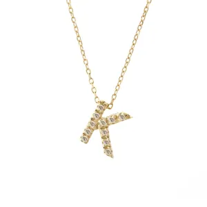 Small Diamond Initial Necklace