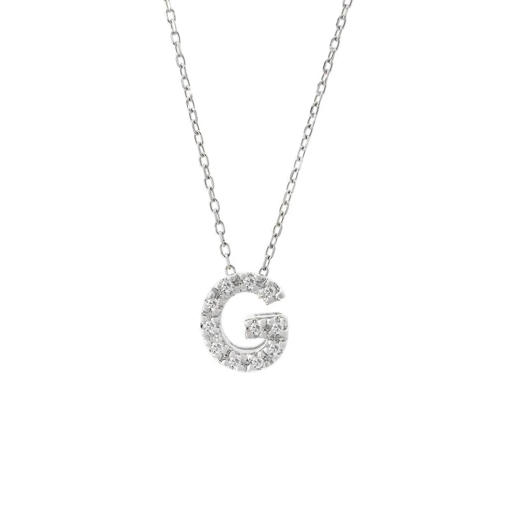 Small Diamond Initial Necklace