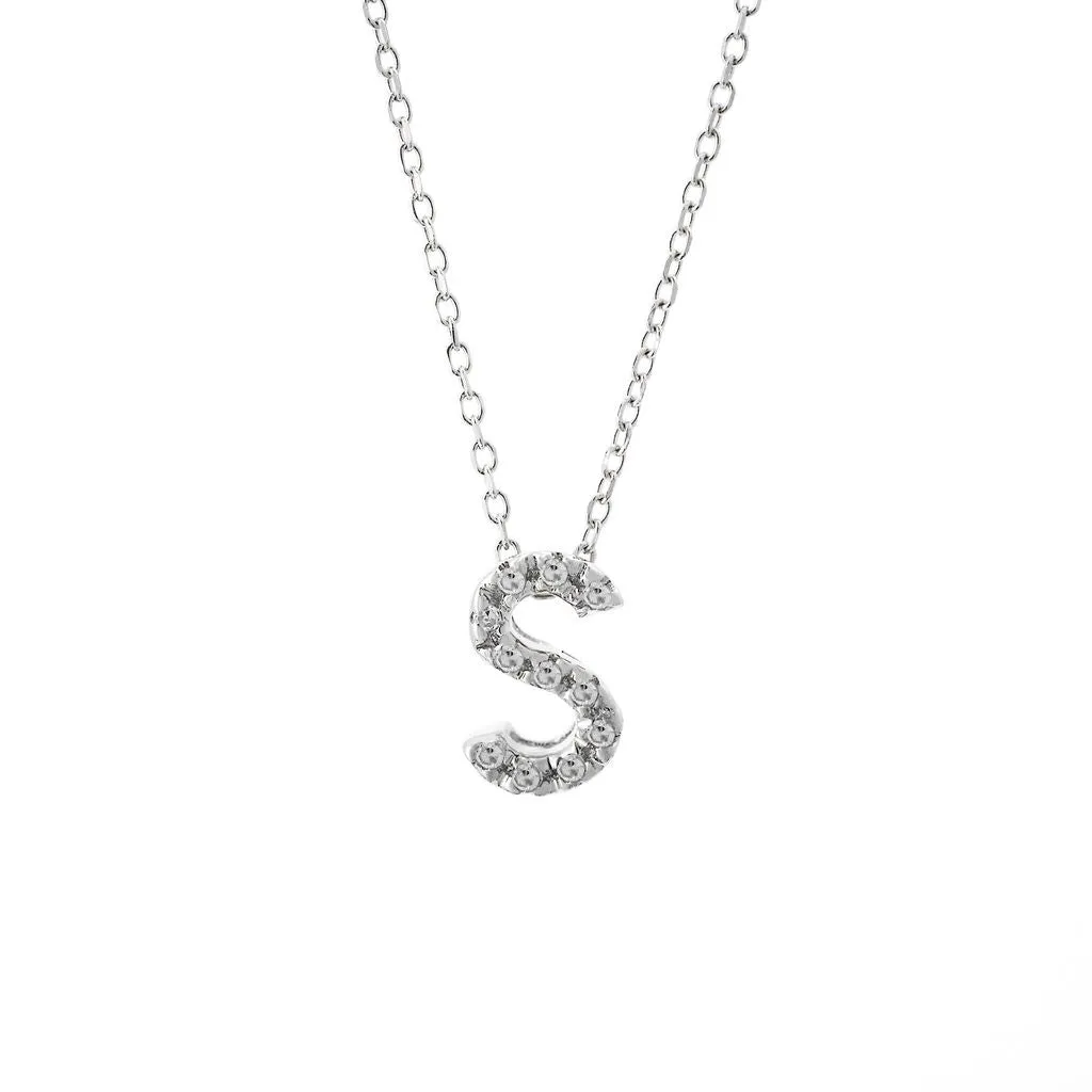 Small Diamond Initial Necklace