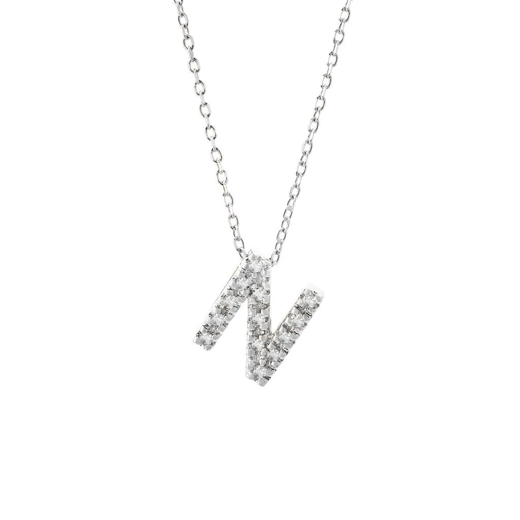 Small Diamond Initial Necklace