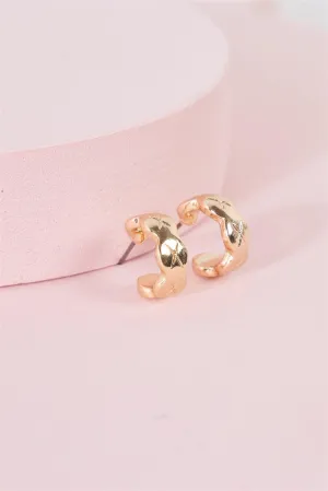 Small Gold Braided Hoop Earrings