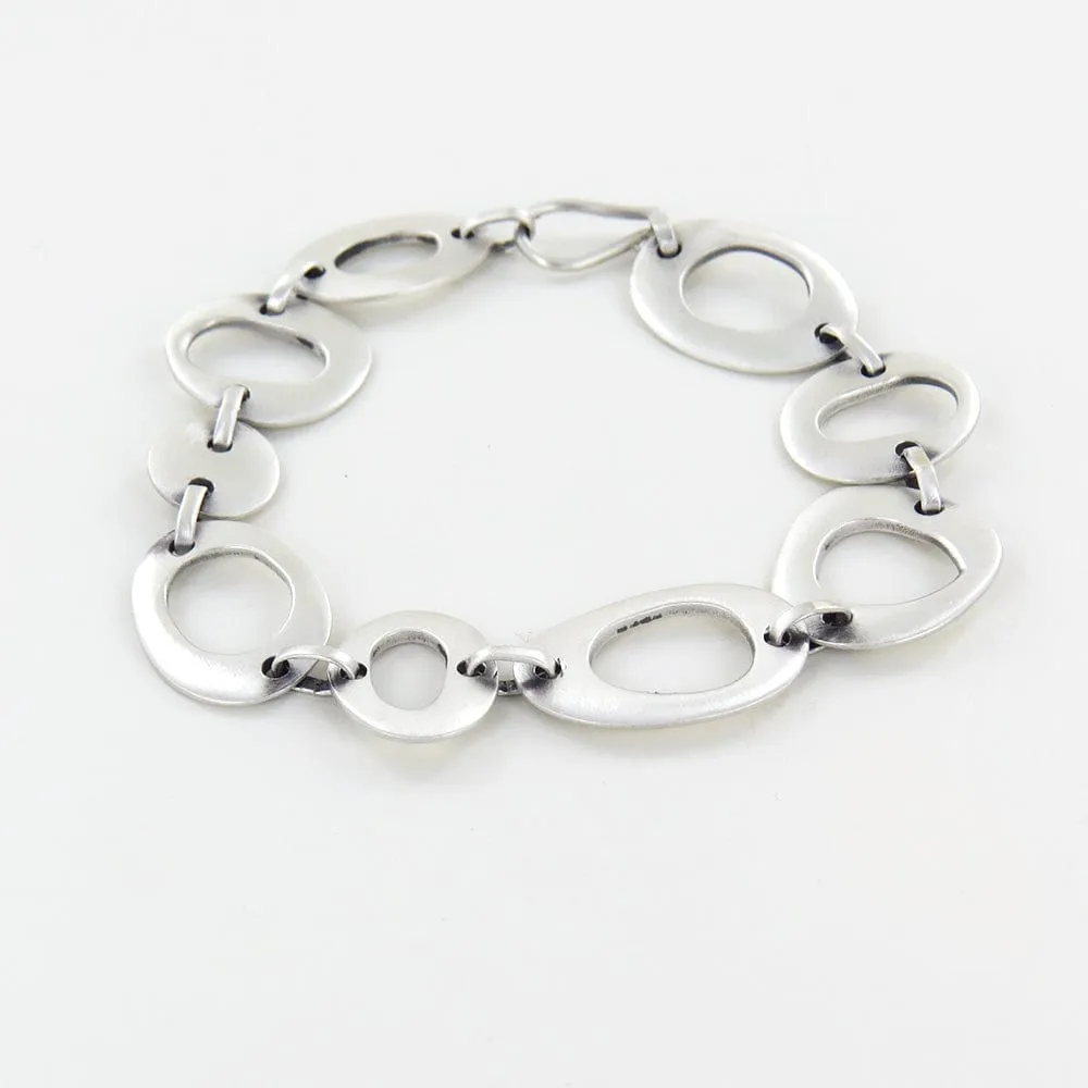 Small Organic Links Bracelet - Sterling Silver