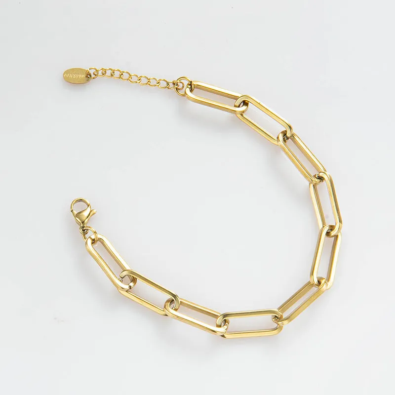 Stainless Steel Bracelet Simple And Versatile Section Buckle Chain