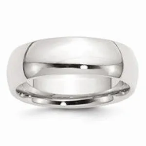 Sterling Silver 7mm Comfort Fit Wedding Band Ring