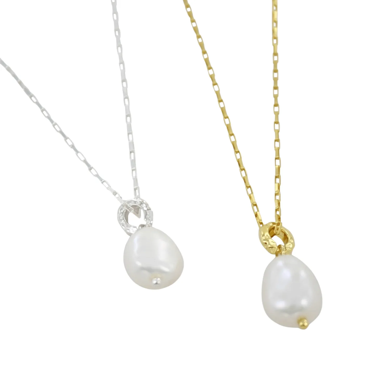 Sterling Silver Pearl Drop Necklace