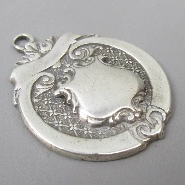 Sterling Silver Shield Design Medal Antique Birmingham 1923