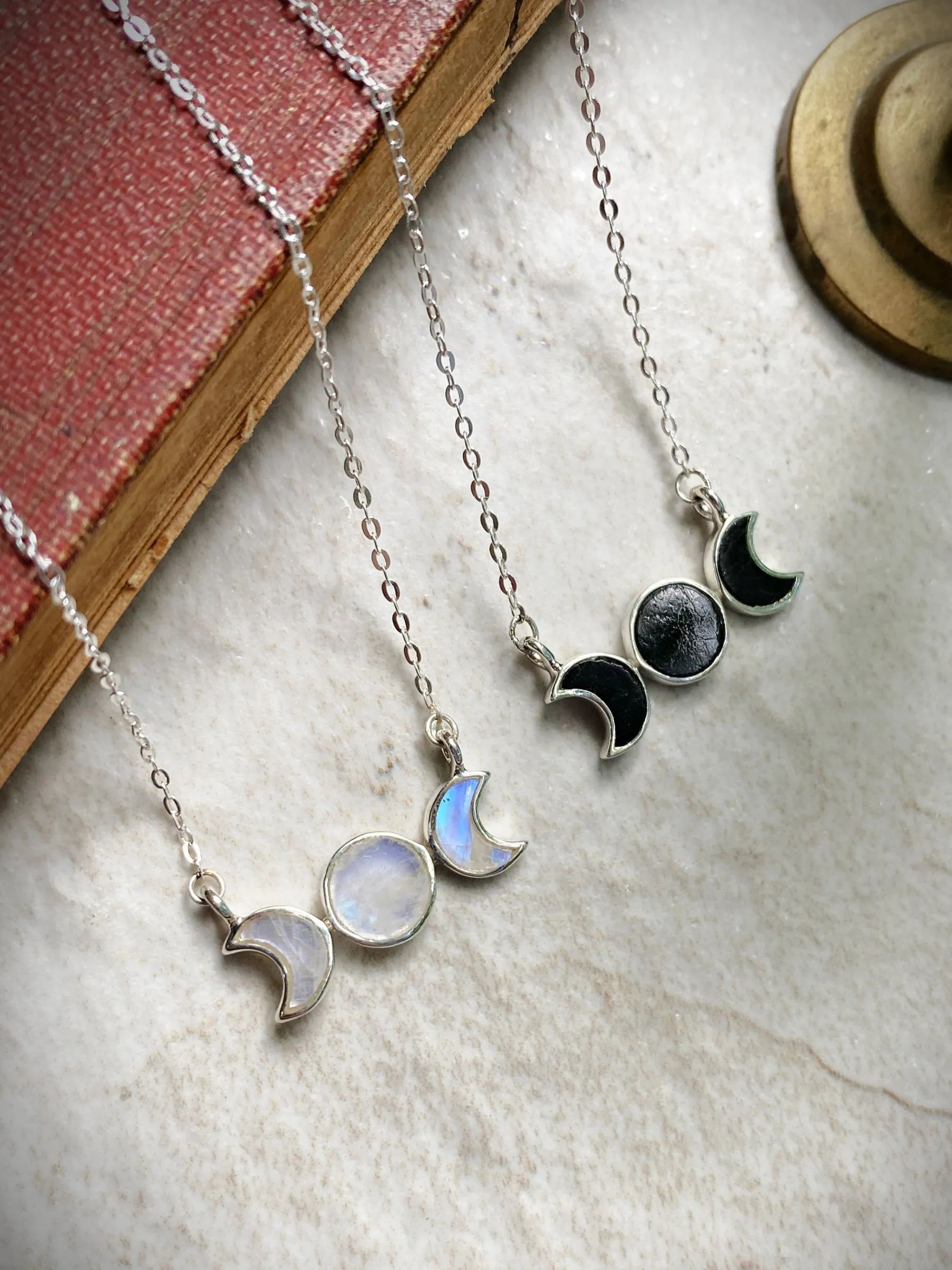 Stone Moon Phase Necklace