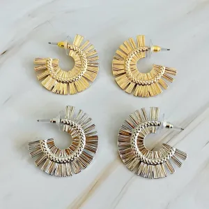 Sunburst Beauty Hoop Earrings