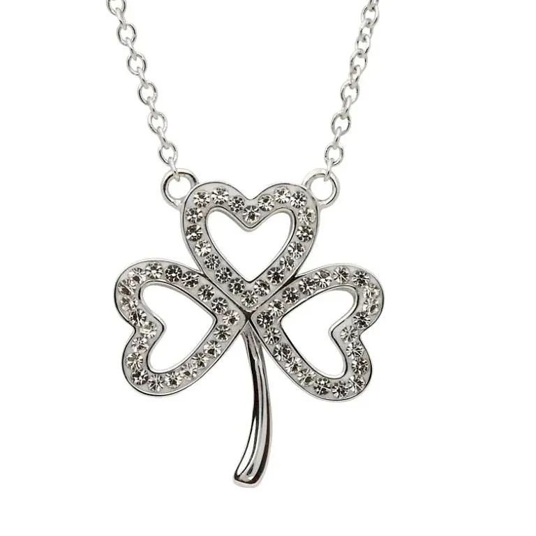 Swarovski Crystal Shamrock Necklace