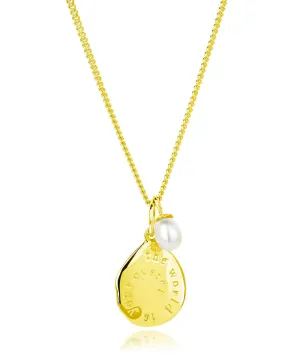 The World is your Oyster Micro Necklace Gold