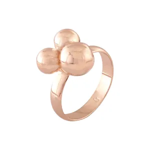 Triple beads minimalist Rose Gold Rings