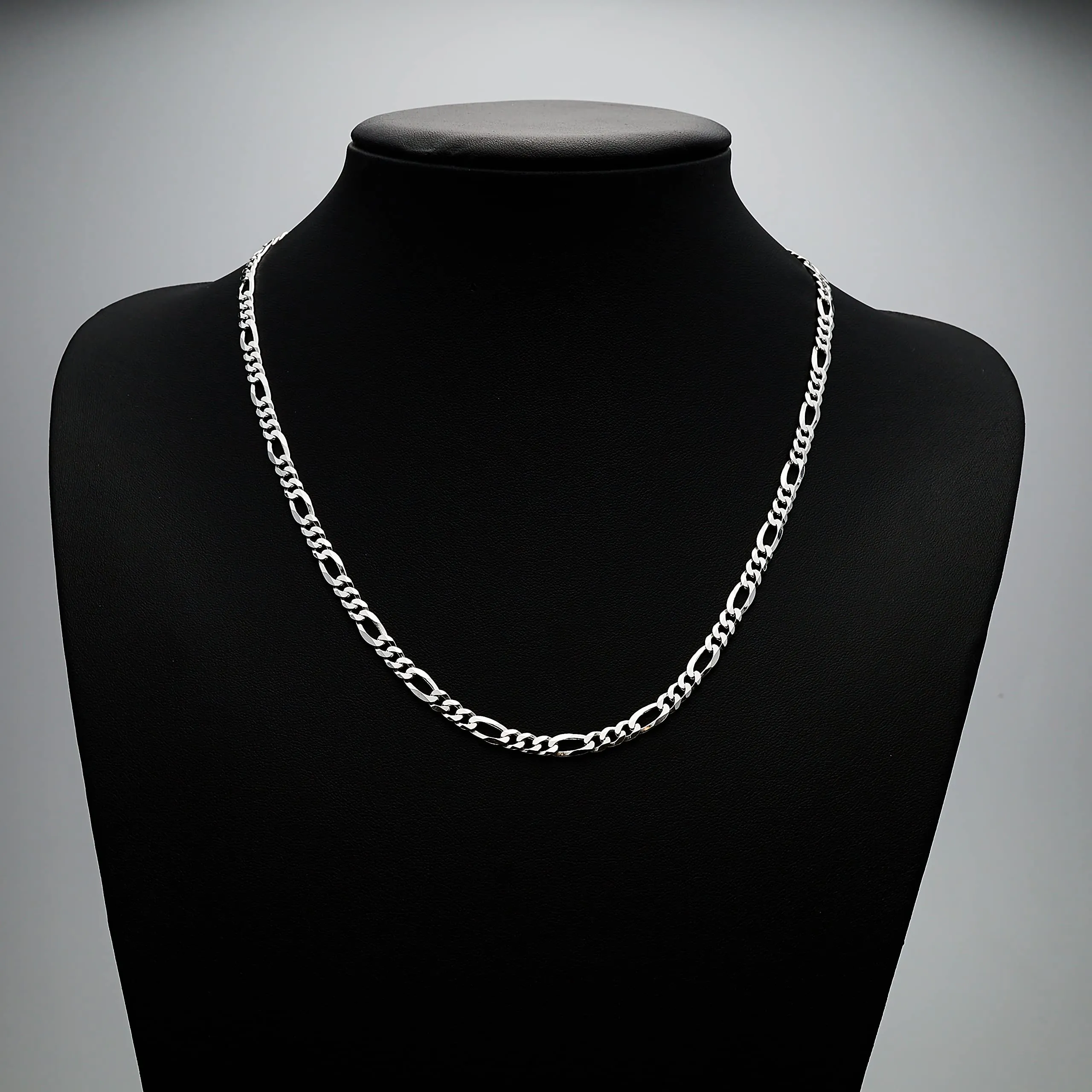 Unisex 5mm Figaro Chain Necklace | Italian 925 Sterling Silver Chain for Men & Women