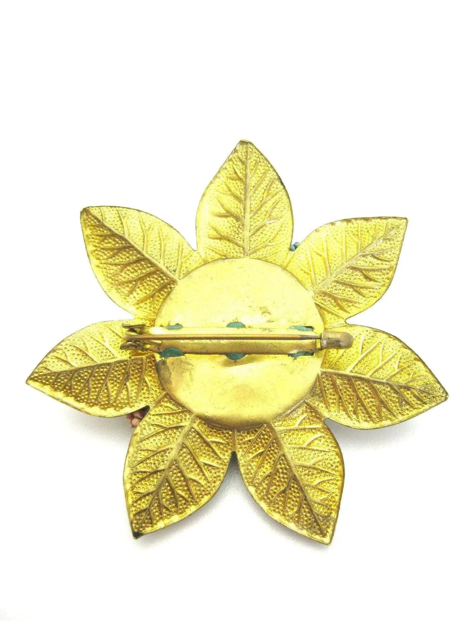 Vintage 1930s Gold Flower Brooch