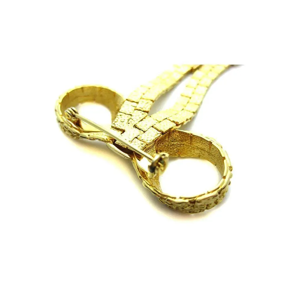 Vintage 1960's Gold Bow Brooch