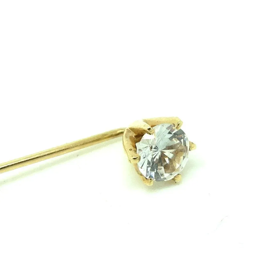 Vintage 1970s 18ct Yellow Gold Tie Pin