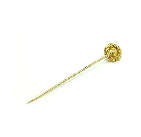 Vintage 1975 9ct Gold & Pearl Tie Pin Brooch