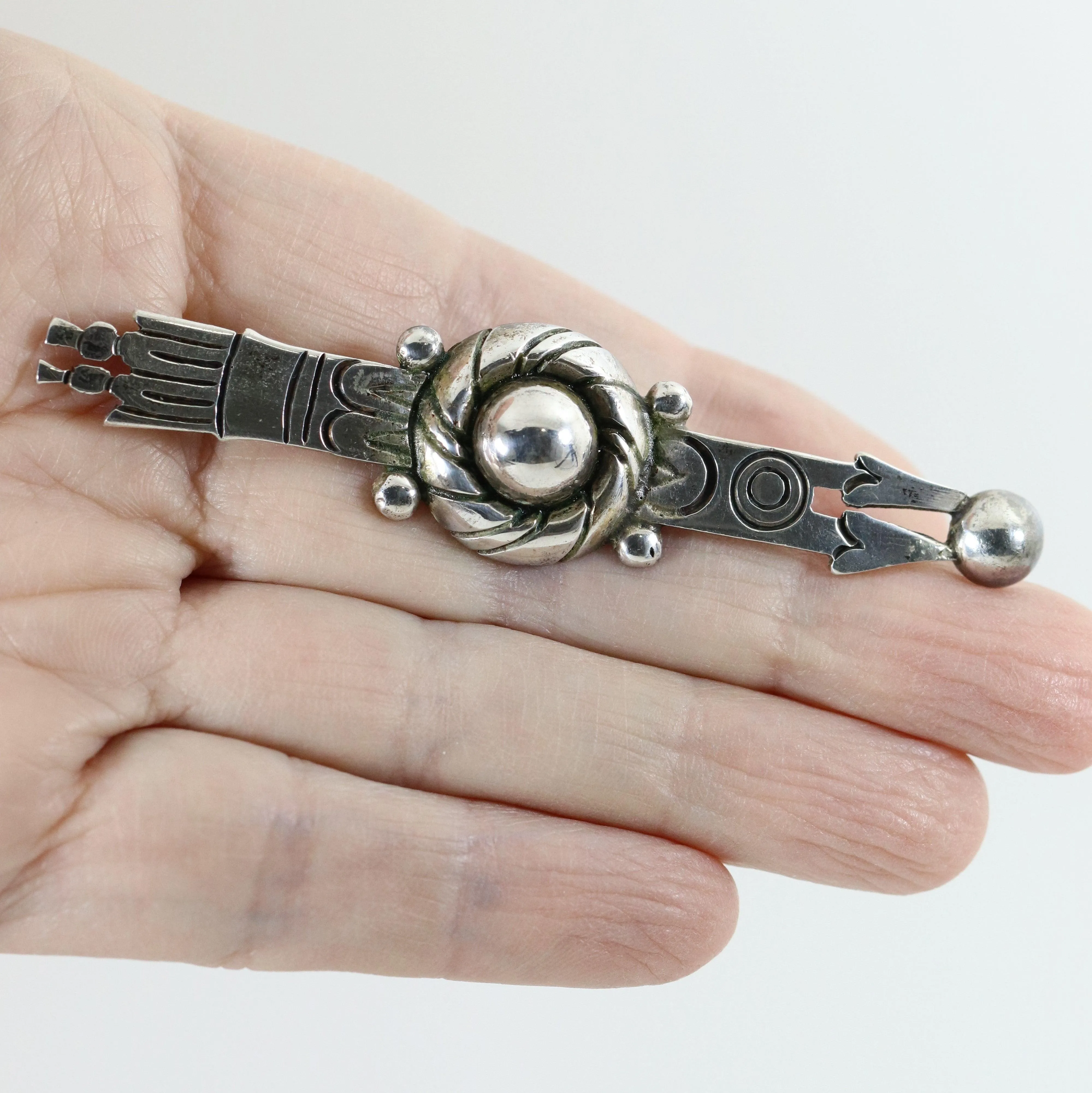 Vintage Taxco William Spratling Jewelry | Silver Arrow Bar Brooch