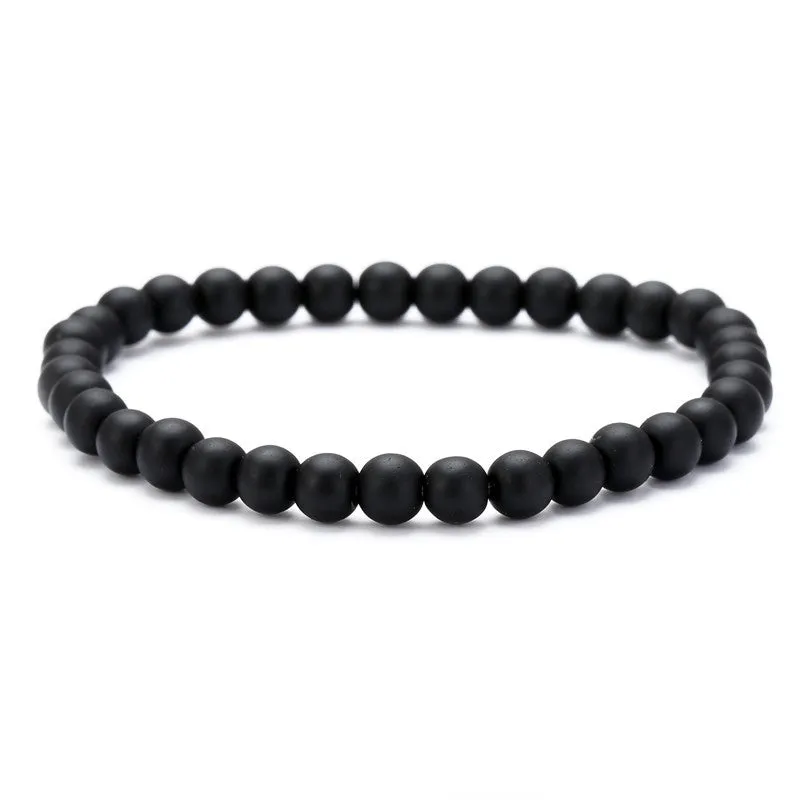 Volcanic stone beads bracelet