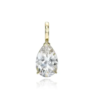 White Topaz Pear Shaped Pendant