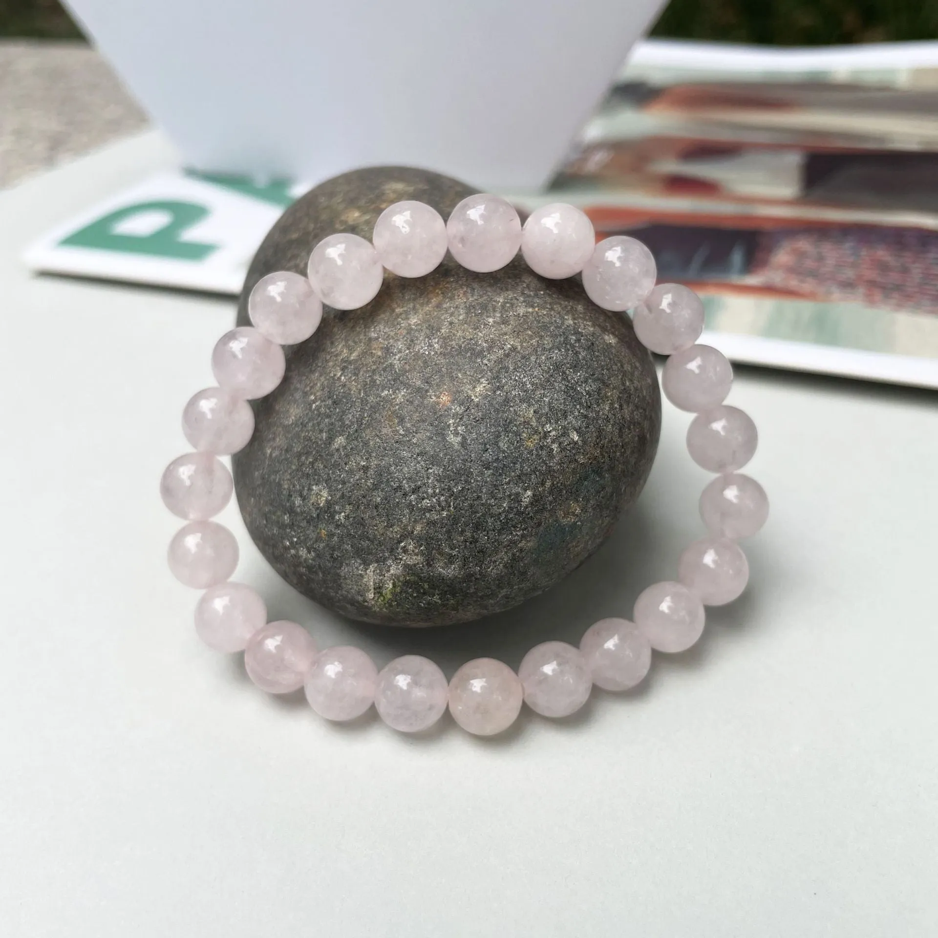 Women's Fashion Simple Rose Stone Bracelet