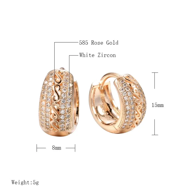 Zircon Hollow Pattern Dangle Earrings For Women Ethnic Bride Wedding Fine Earrings